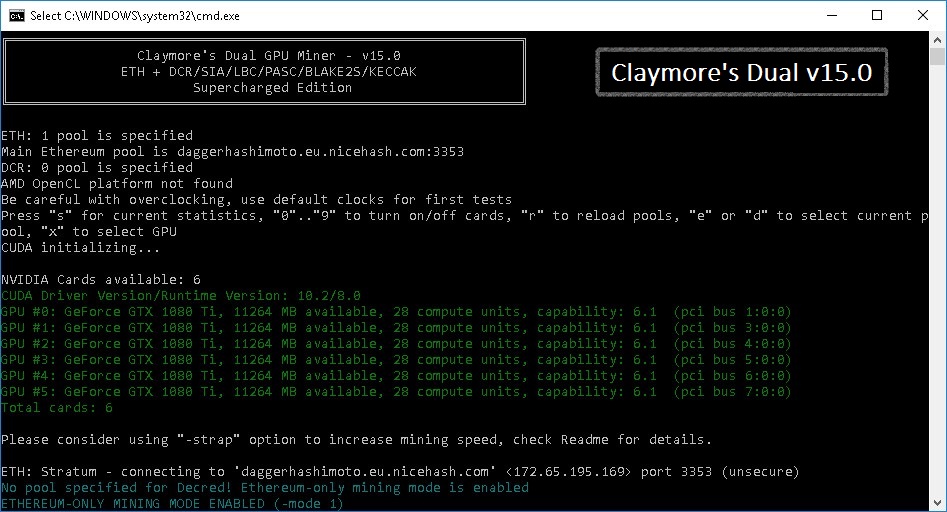 Claymore’s Dual v15.0: Скачать и Настроить майнер AMD+Nvidia для Windows