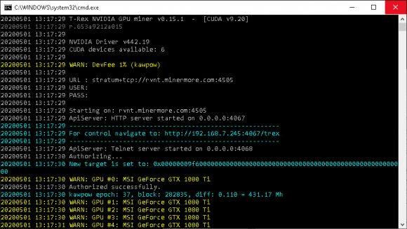 T-Rex 0.13.0: Nvidia GPU Miner [Download for Windows]