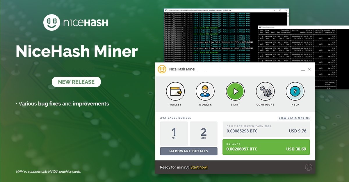 New NiceHash Miner v3.0.0.9: Скачать с поддержкой майнинга KAWPOW