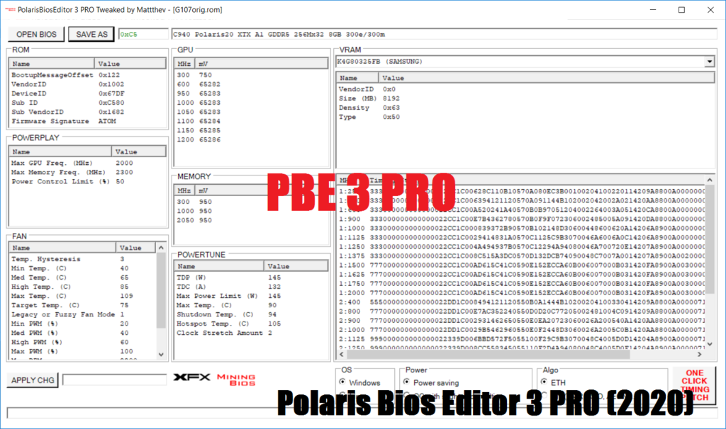 Polaris bios editor one click timing patches