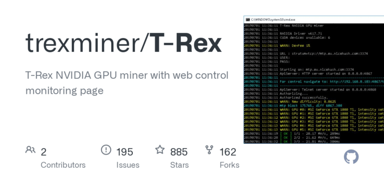 T-REX Miner v0.20.1 - NVIDIA GPU miner Ethash/Kawpow/Octopus/MTP [DOWNLOAD]