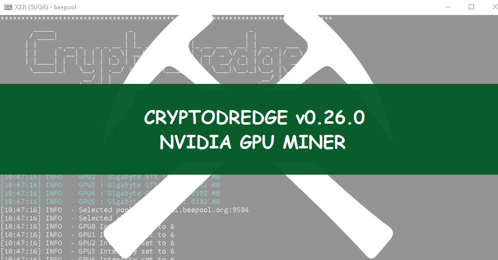 CryptoDredge 0.26.0: Nvidia майнер CryptoNight, KawPow, MTP, Chukwa, Argon2d