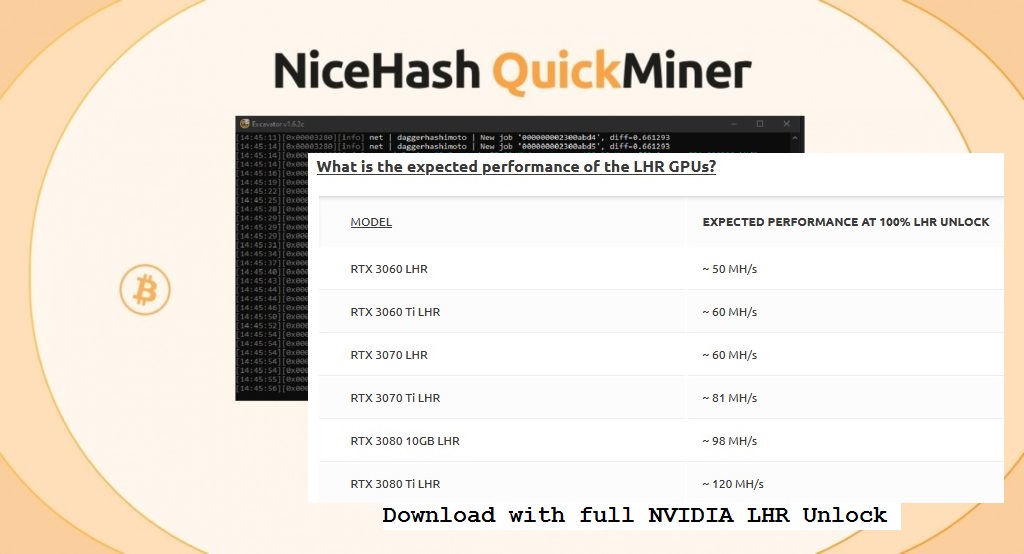 NiceHash QuickMiner 0.5.4.0: Download with full NVIDIA LHR unlock