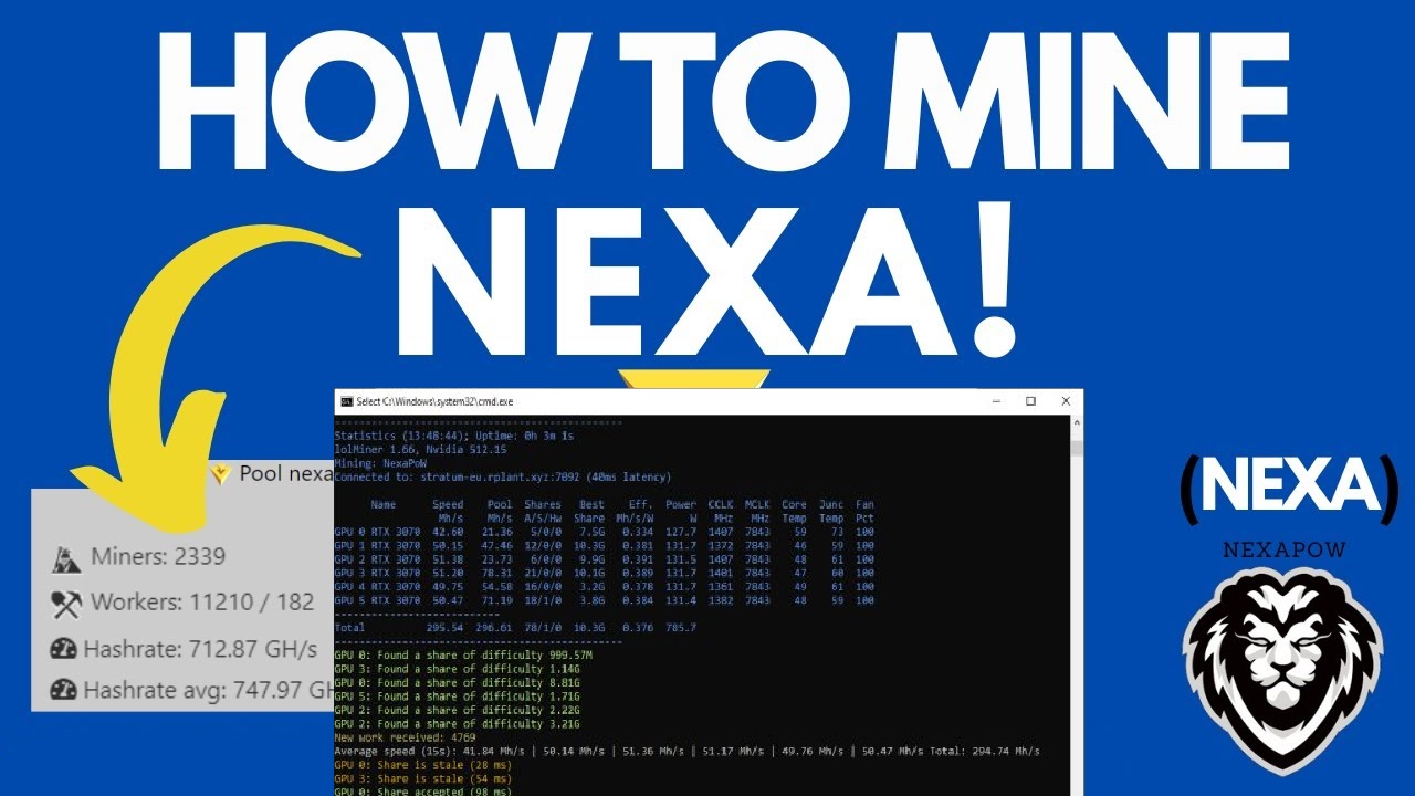 The latest version of lolMiner 1.66 adds support for NEXA