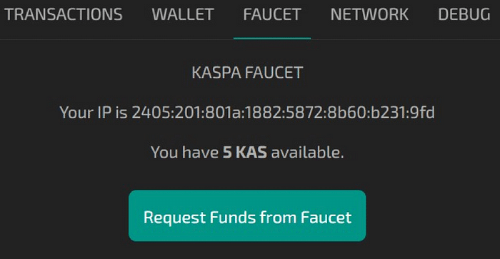 How to receive free KAS token from Faucet